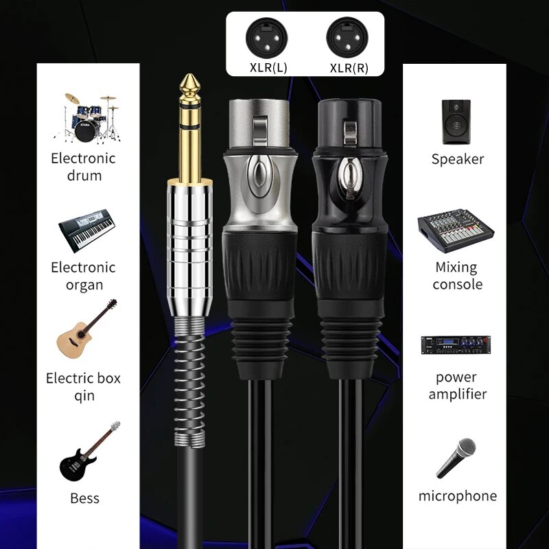 YYTCG Hifi 6.5 to 2xlr Aduio C - Audio Splitter Y 评论和价格
