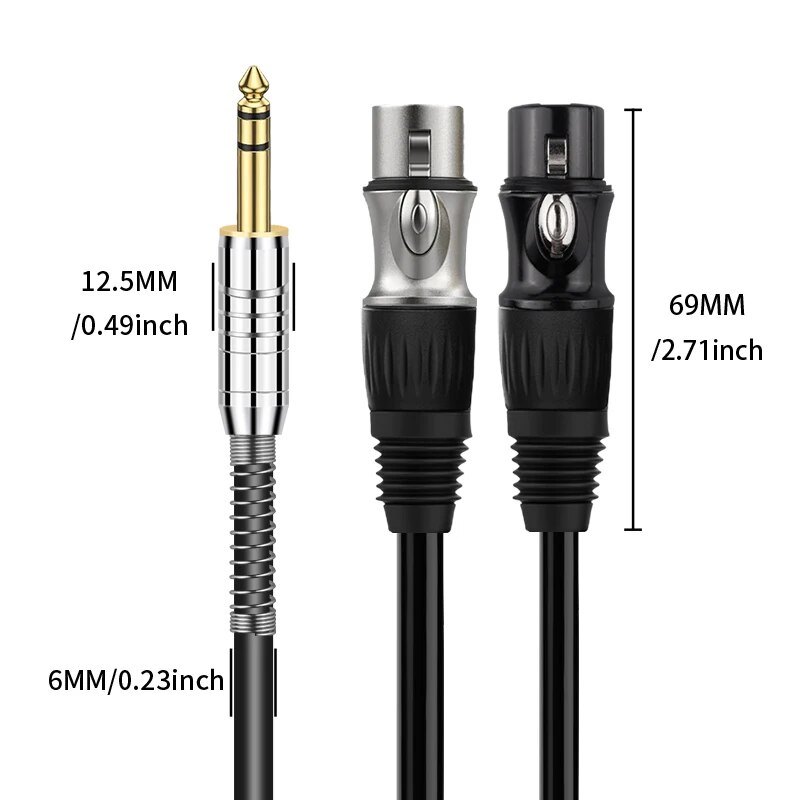 YYTCG Hifi 6.5 to 2xlr Aduio C - Audio Splitter Y 评论和价格