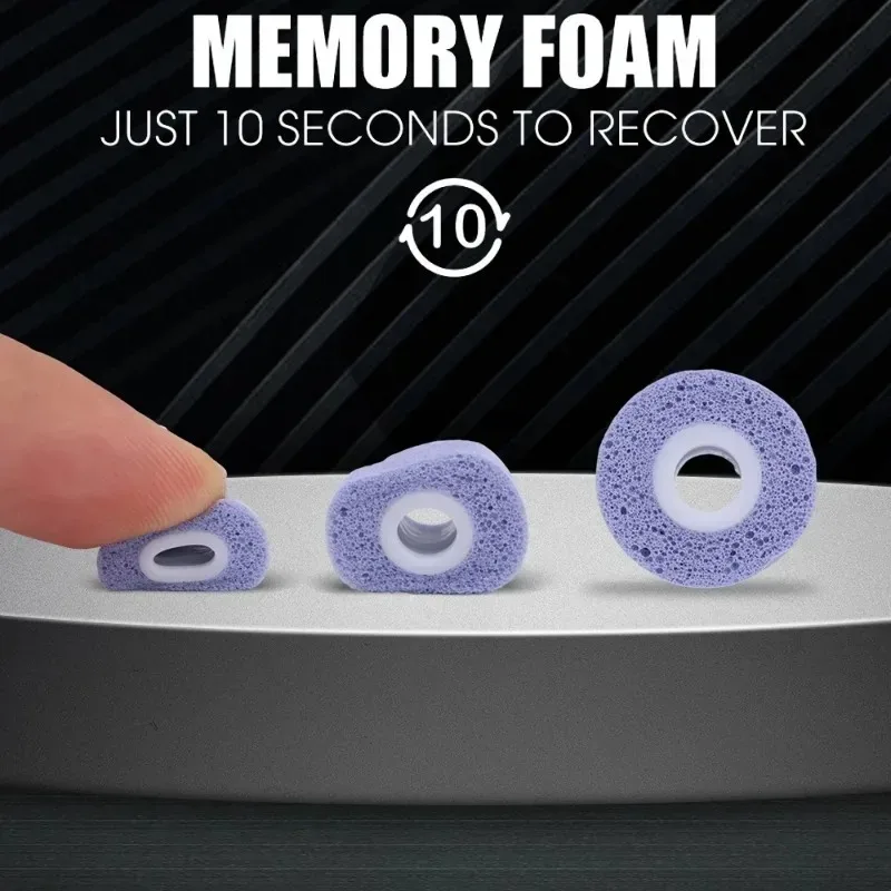1-3Pairs Memory Foam Eartips f - Earphone Foam Tip 评论和价格